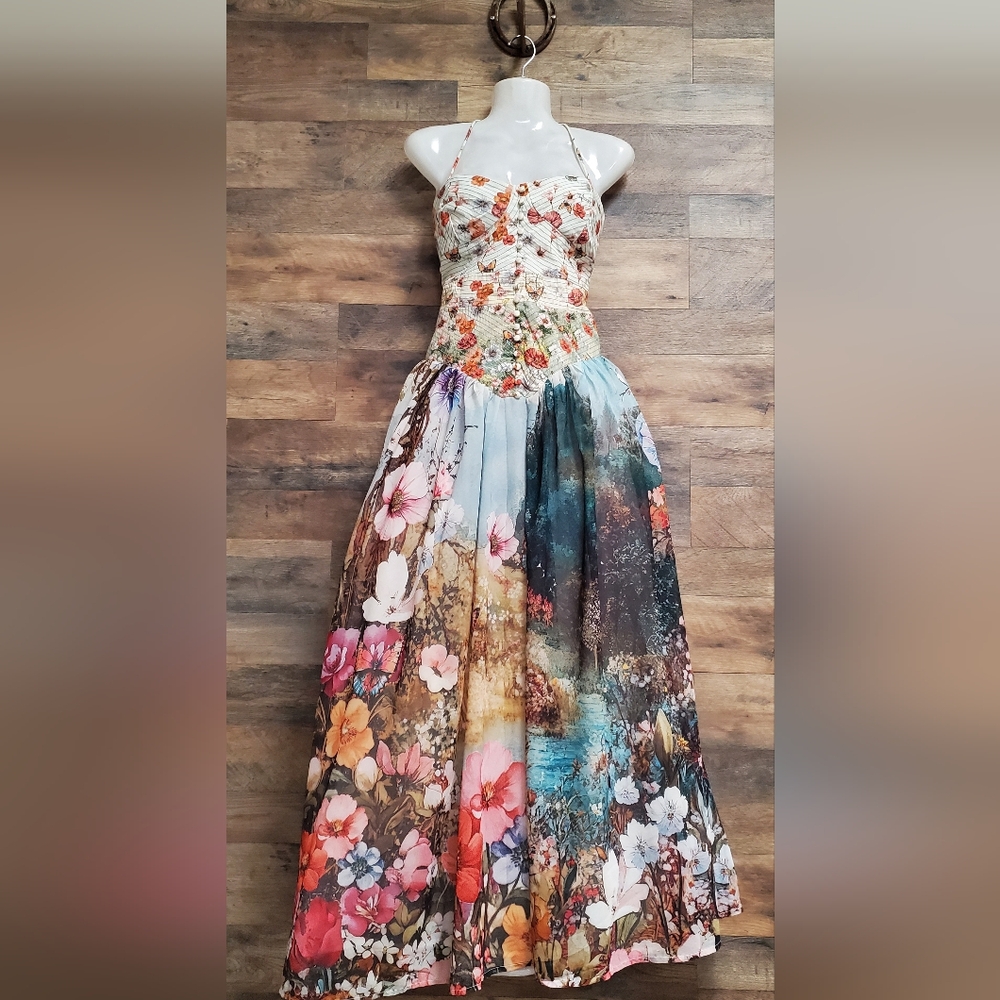 New with tags The Muse Basque-Waist Midi Dress AnthropologieSize : Small - Picture 7 of 9